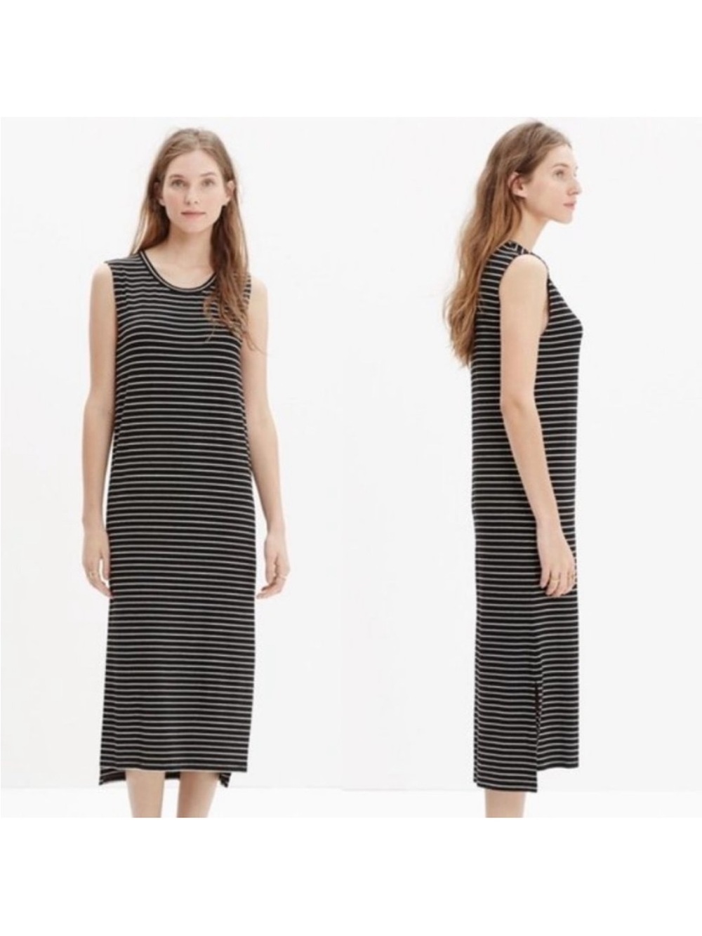 Madewell Sleeveless Striped Tee Dress